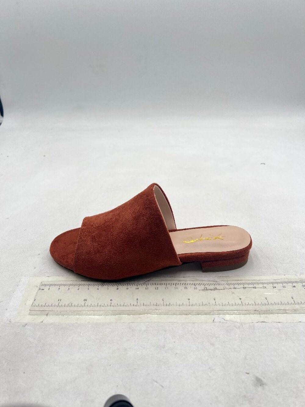 XYD Brown Mule Clogs Sandals Slip On Women Slippers Open Toe Suede Shoes